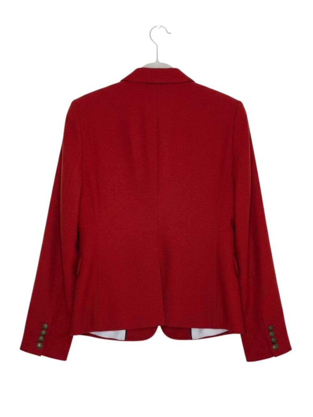 Banana Republic Factory Wool Blend Blazer Jacket 2 Button Womens Red 8 - Picture 5 of 7